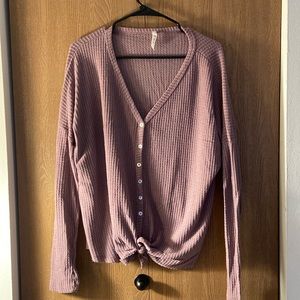 Purple cardigan found at a boutique near my home.